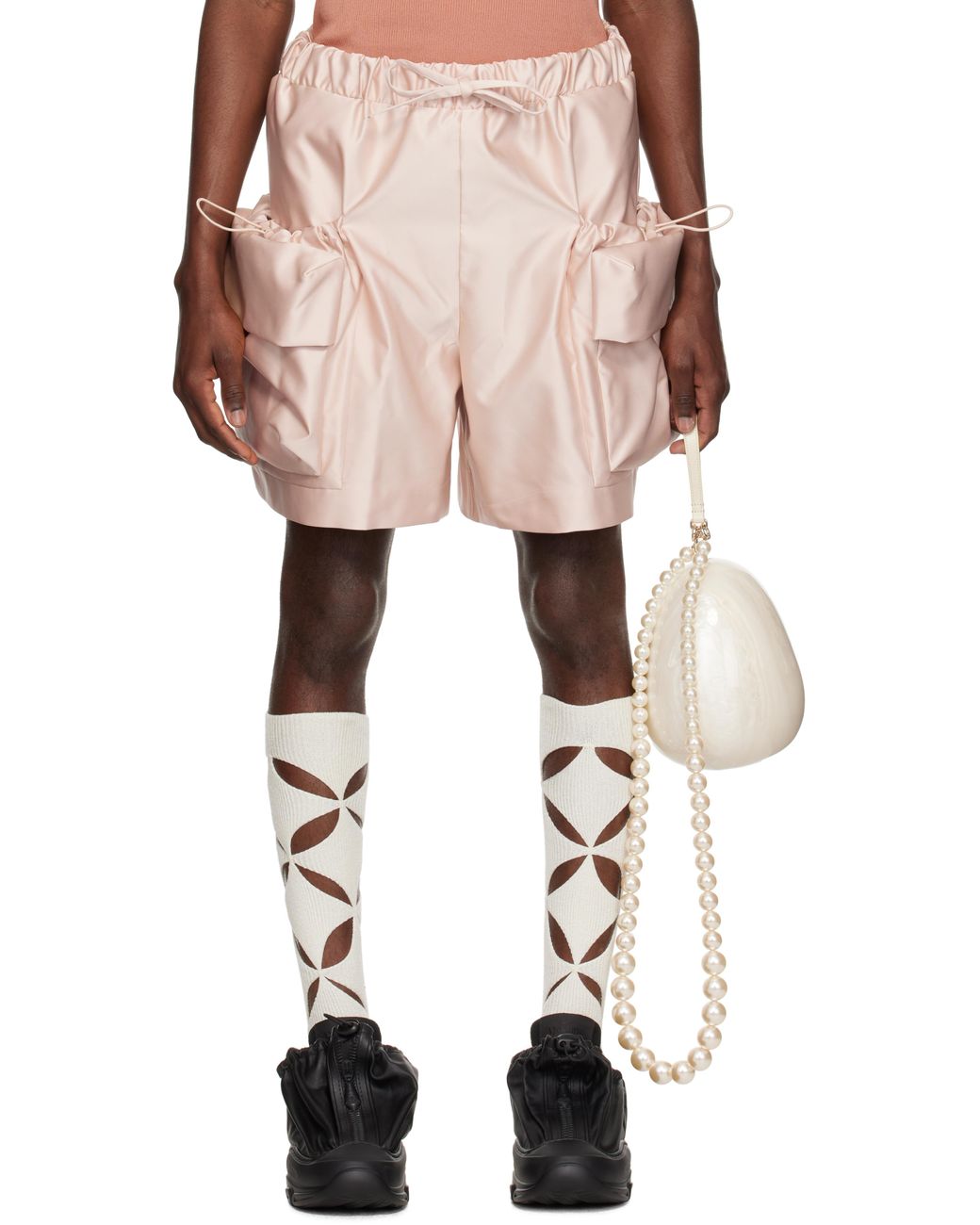 【関税込み】Simone Rocha ピンク Cargo Flap ショートパンツ Simone Rocha Cargo Flap Shorts in Natural for Men | Lyst