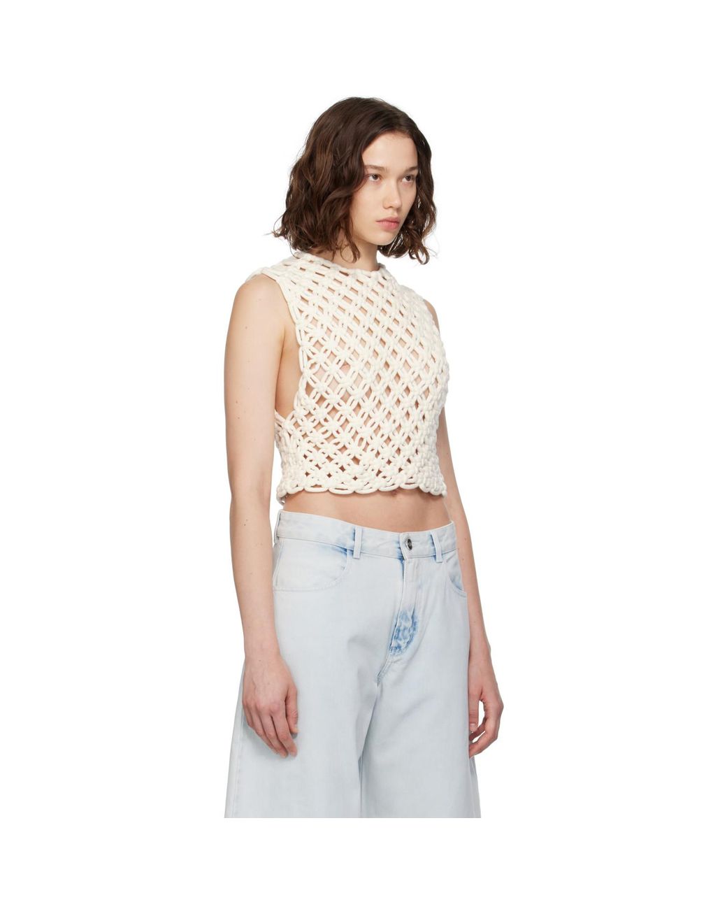 Alaïa Multicolor Off- Hand Knotted Tank Top