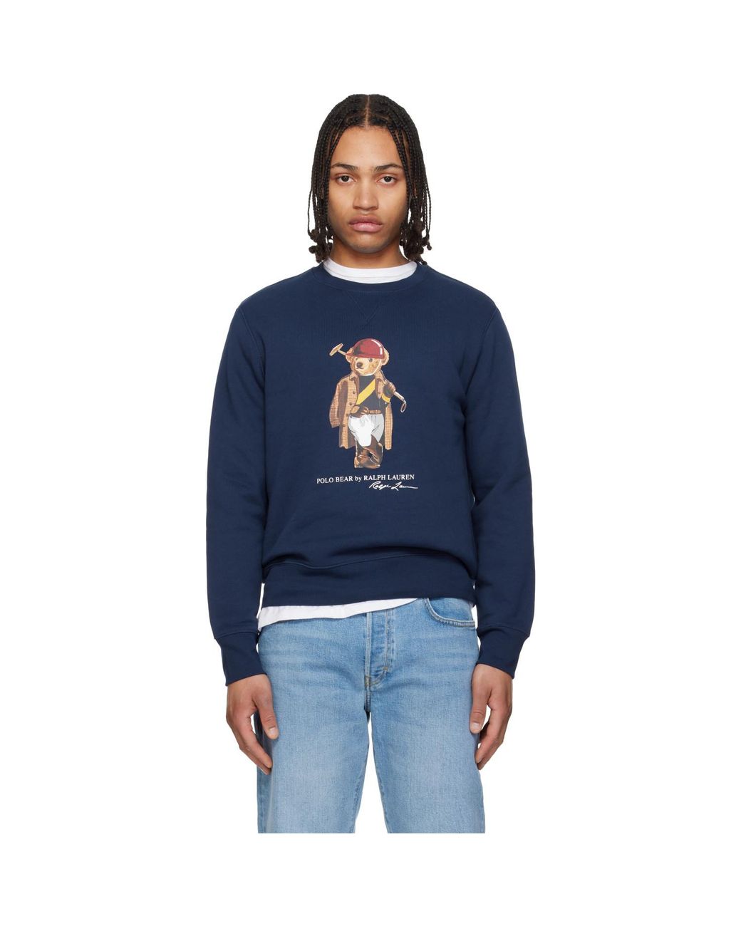 Polo Ralph Lauren Blue Polo Bear Fleece Sweatshirt for men