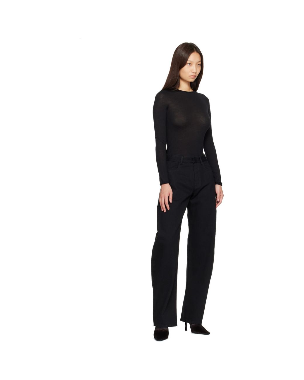Alaïa Black Round Jeans