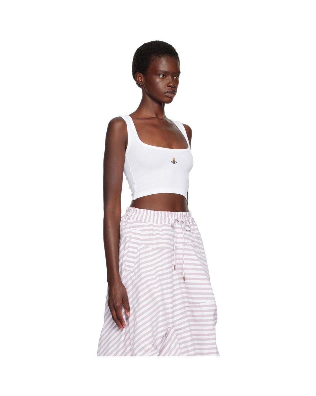 Vivienne Westwood Red Cropped Rib Tank Top