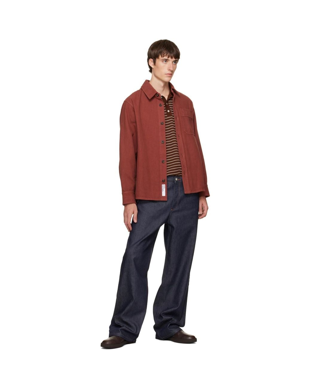 Common Projects Brown Leather Rubber Sole Derbys for men