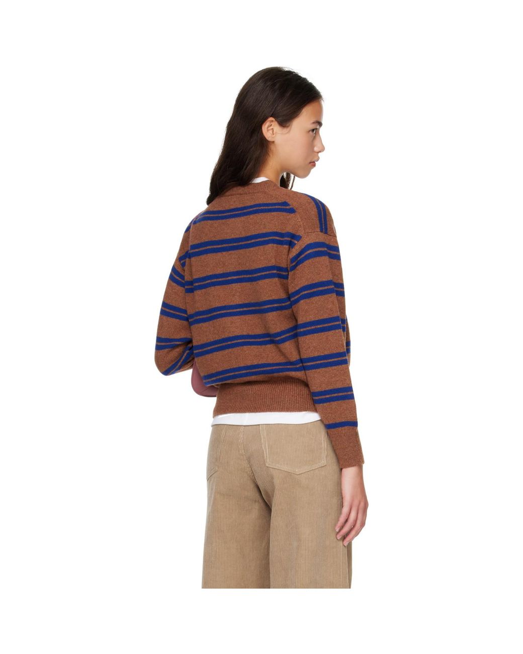 &Daughter Red Ada Crewneck Cardigan