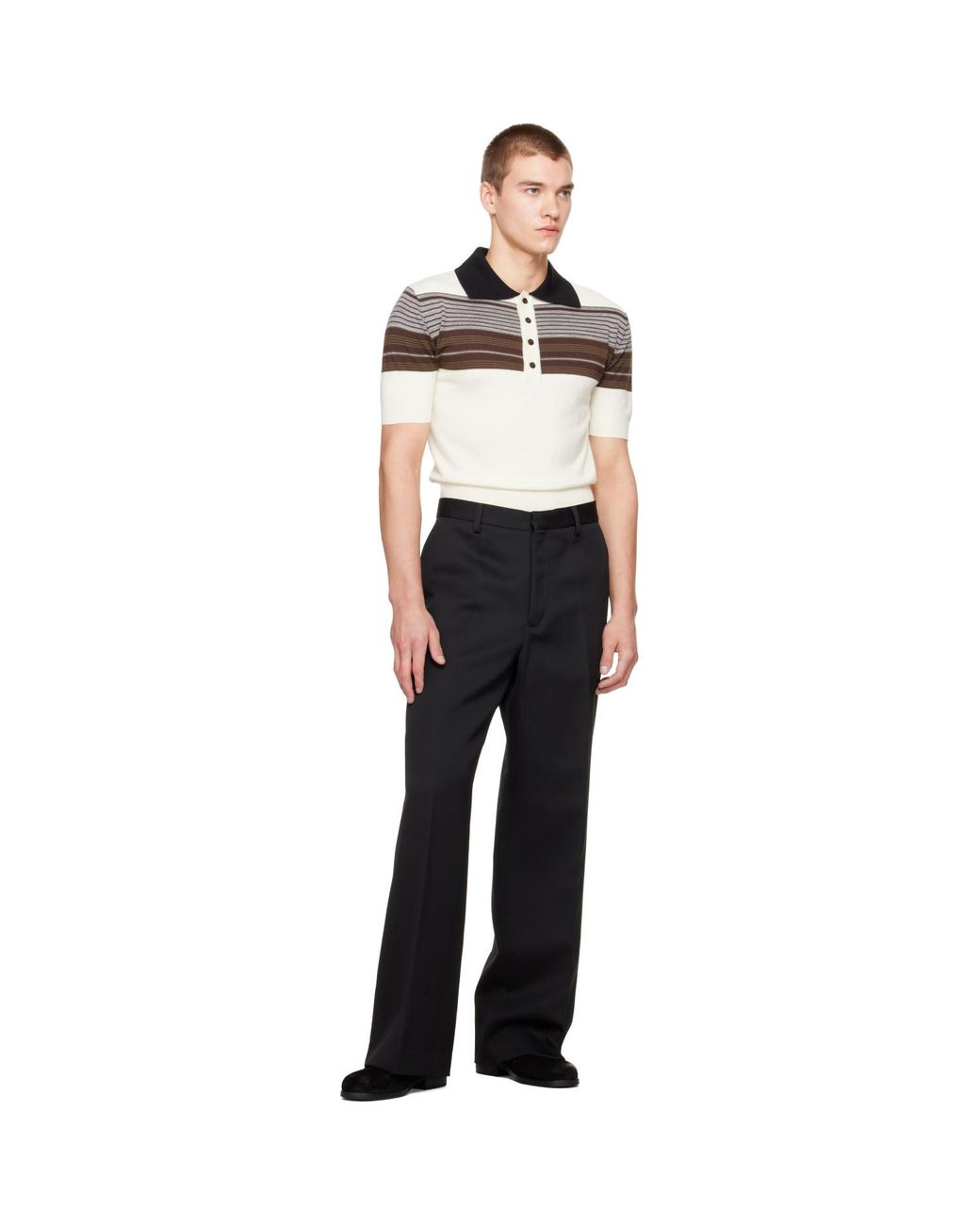 Second/Layer Black Zooty Trousers for men