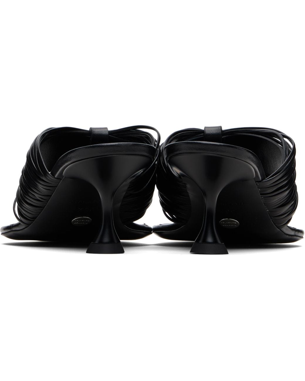 Proenza Schouler Black Cable T-Strap Heeled Sandals