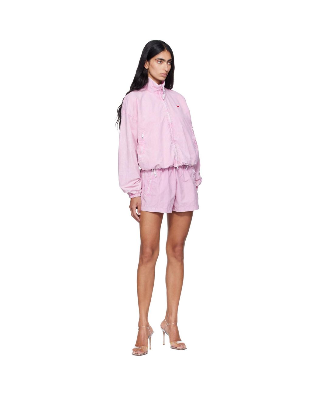 DIESEL Pink Faded Bomber Jacket