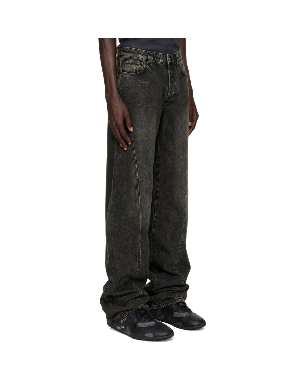 AVAVAV Black Shar-Pei Stonewashed Jeans for men
