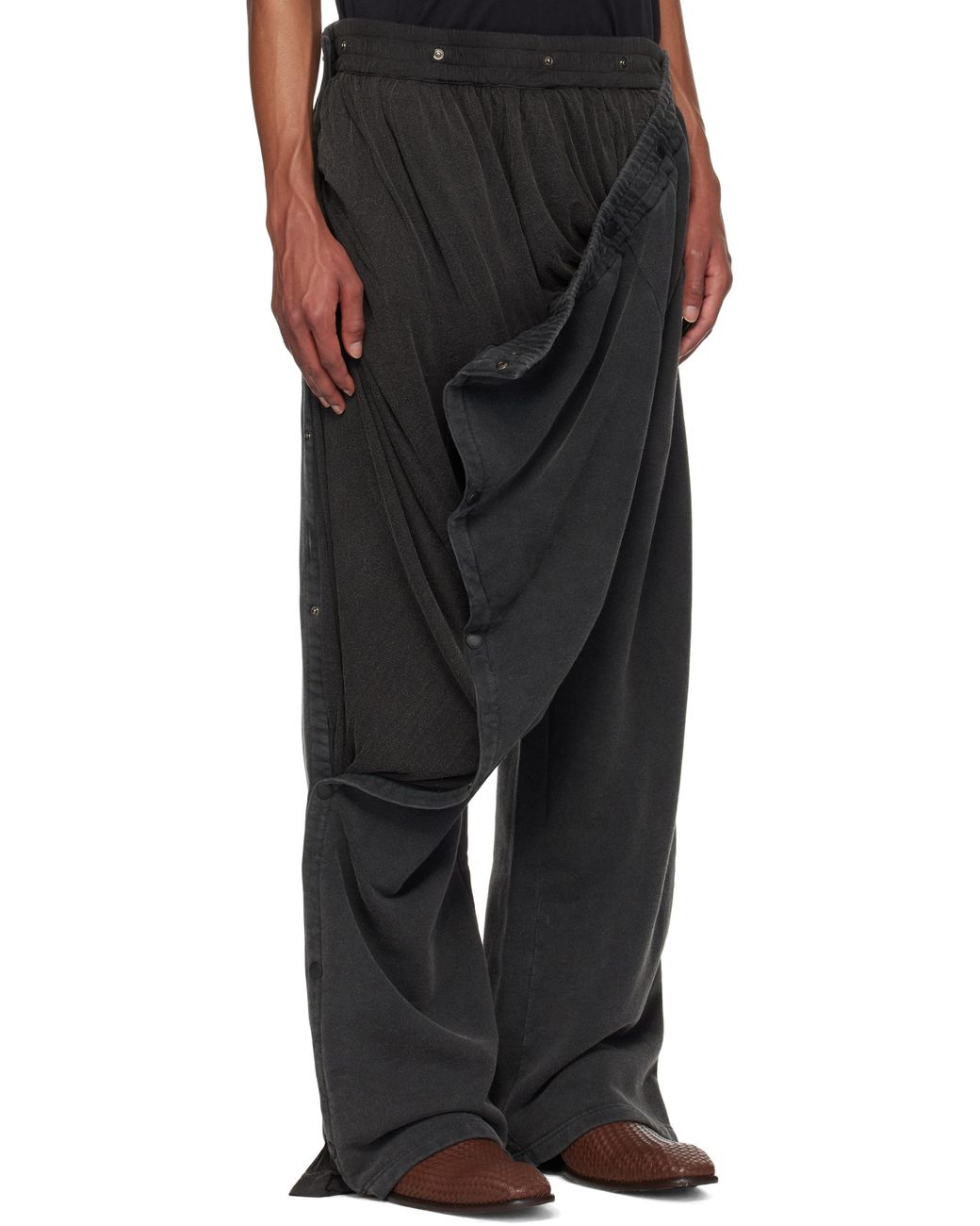 Y/PROJECT | SNAP INSERT SWEATPANTS スウェットパンツ Y/Project Gray Snap Insert Sweatpants Y/Project