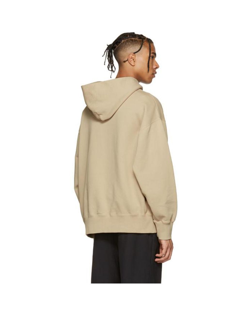 Yeezy Beige Boxy Hoodie in Natural for Men | Lyst