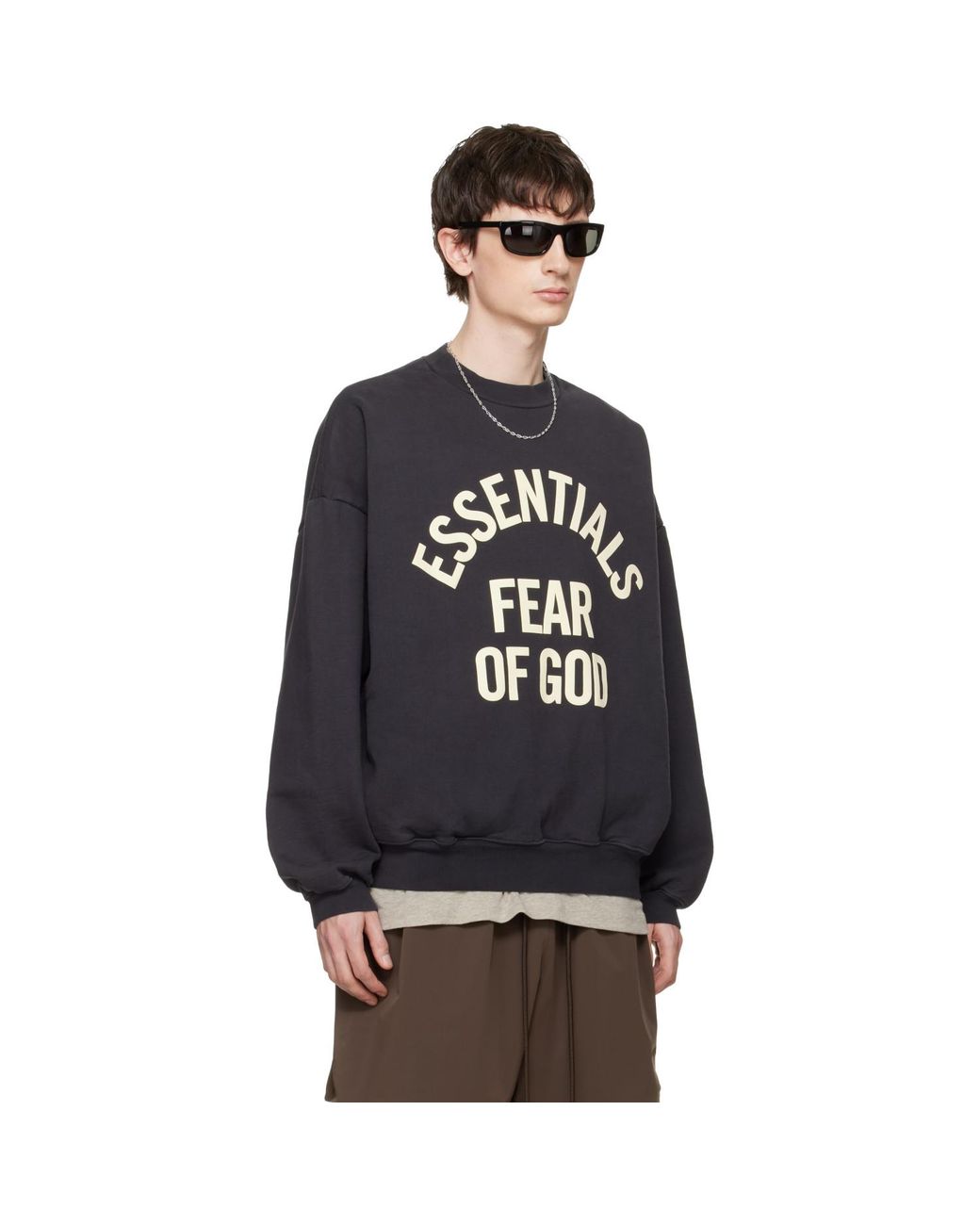 Fear Of God Black Campus 90S Crewneck Sweatshirt for men