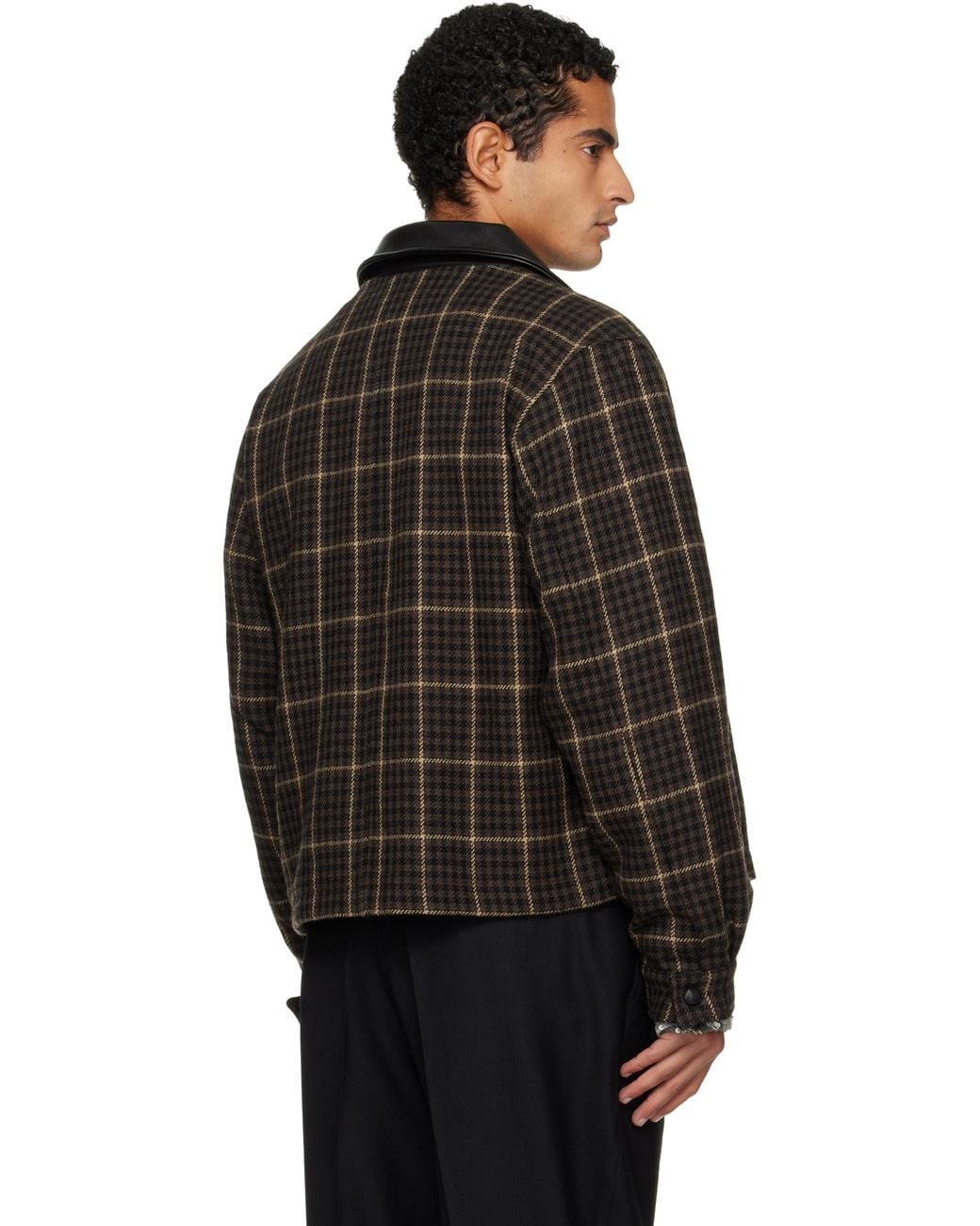 メンズ Ernest W. Baker ブラウン ユーティリティジャケット Black