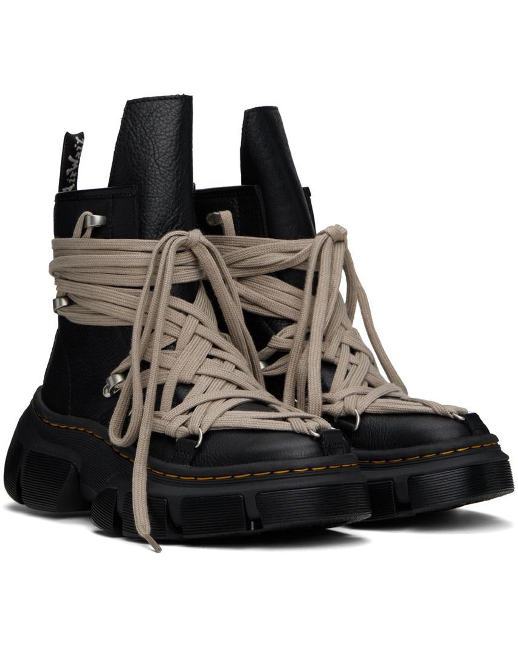 最安値Dr. Martens Rick Owens Mega Lace Boot Dr. Martens x Rick Owens DRKSHDW 1460 Quad Sole Megalace® Boot