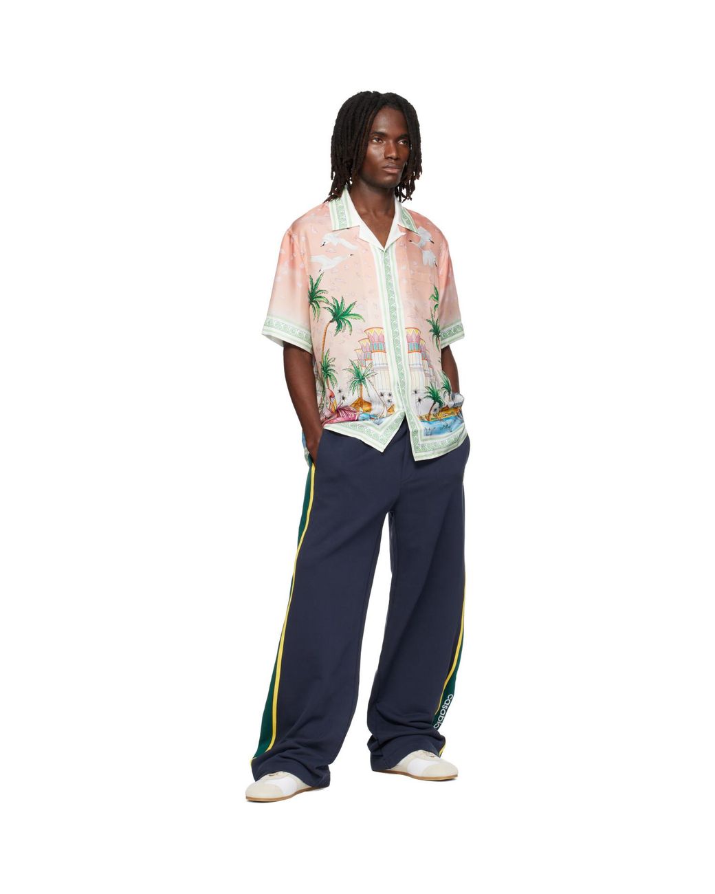 Casablanca Blue Panelled Sweatpants for men