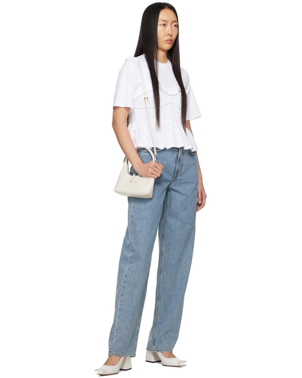 Marge Sherwood Off- Hobo Mini Crinkle Bag in White | Lyst