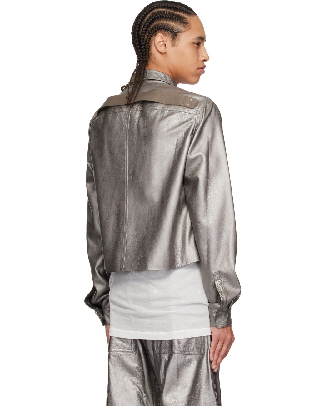 大人気! RICK OWENS Hollywood レザージャケット エレガント メンズ Rick Owens ガンメタル Hollywood Tour Alice レザー