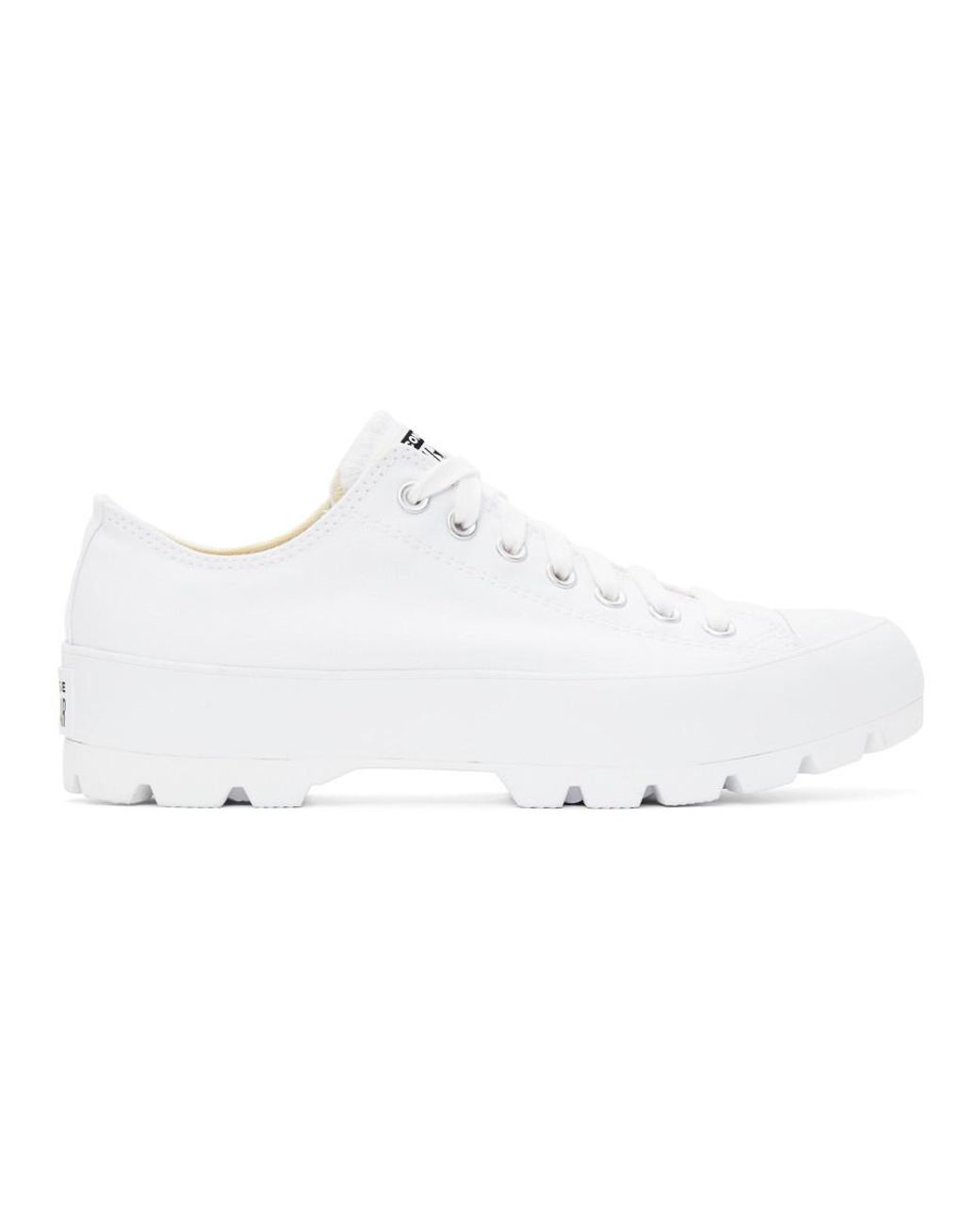 white lugged chuck taylor all star low sneakers