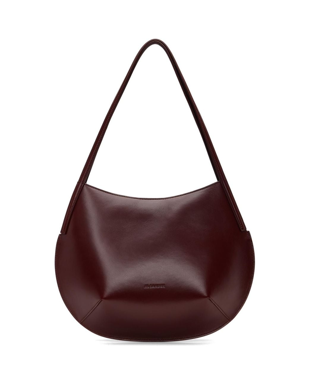 Jil Sander Purple Burgundy Kante Shoulder Bag
