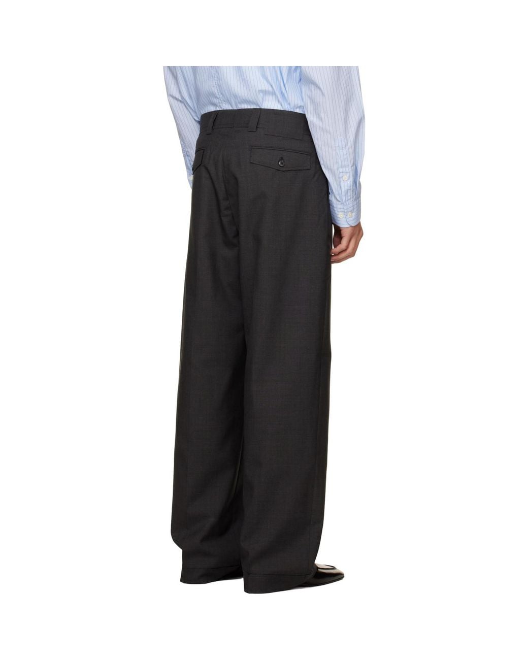 mfpen Black Patch Trousers for men