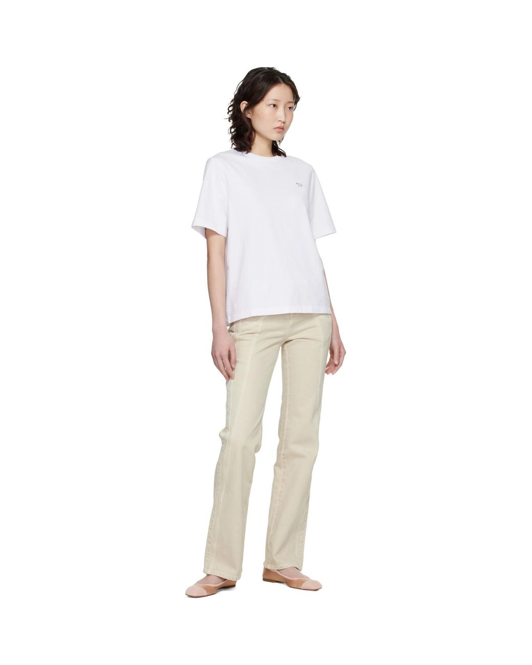 Maison Kitsuné White Baby Fox Comfort T-Shirt