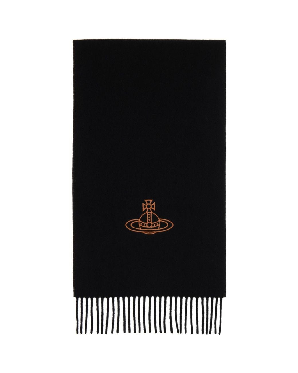Vivienne Westwood Black Embroidered Scarf for men