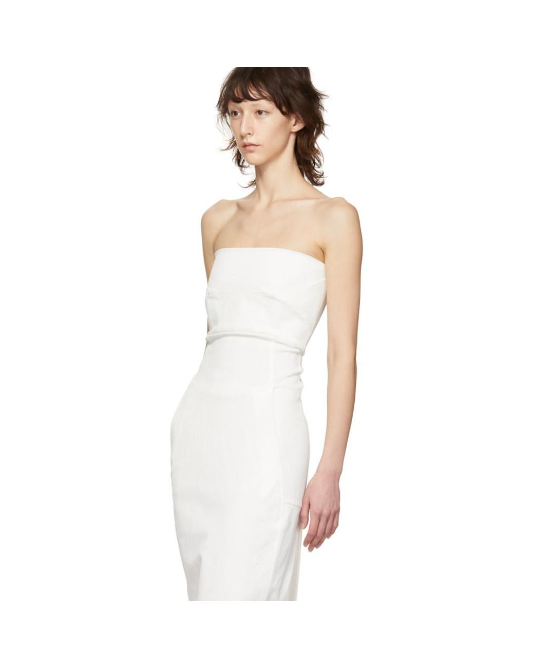 Rick Owens White Bustier Gown | Lyst