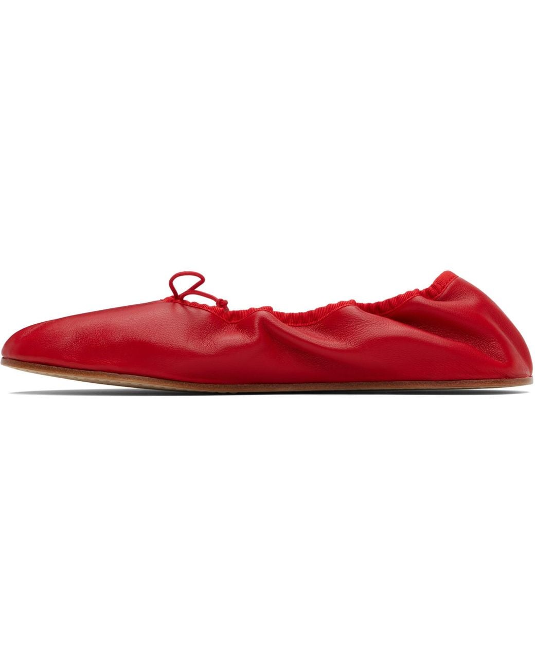 The Row Black Round Ballerina Flats