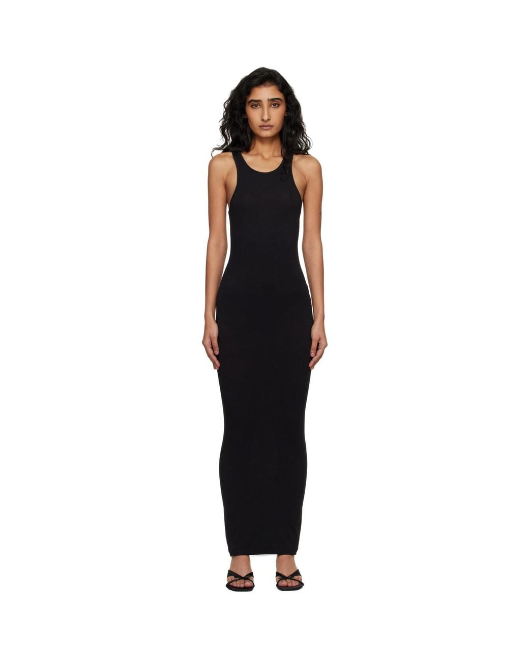 Entire studios Black Muscle Tank Midi Dress