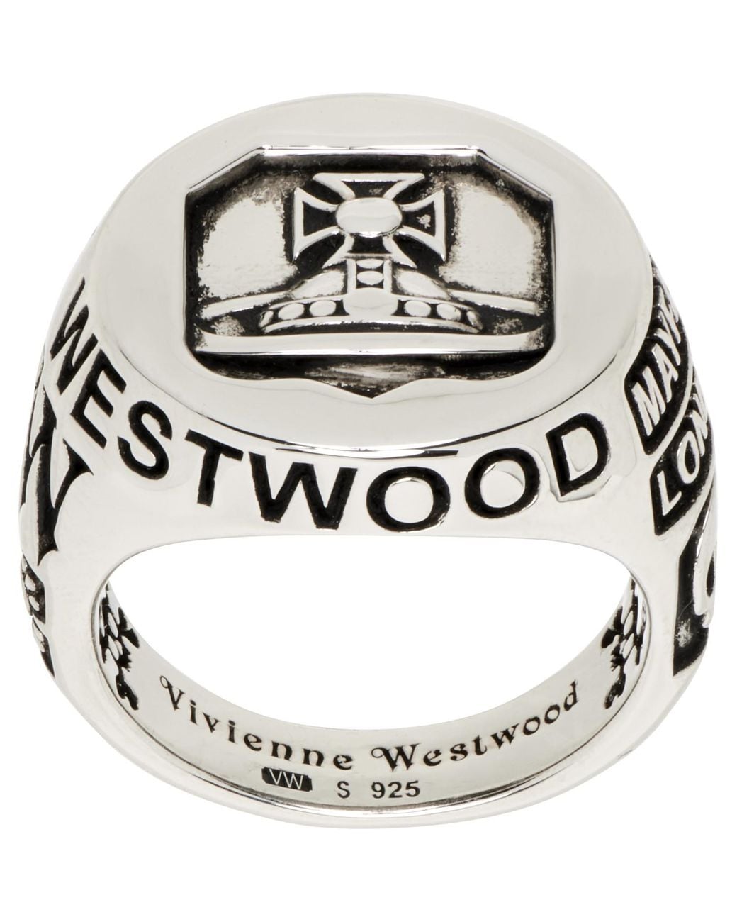 Vivienne Westwood Metallic Lancelot Chevalier Ring for men