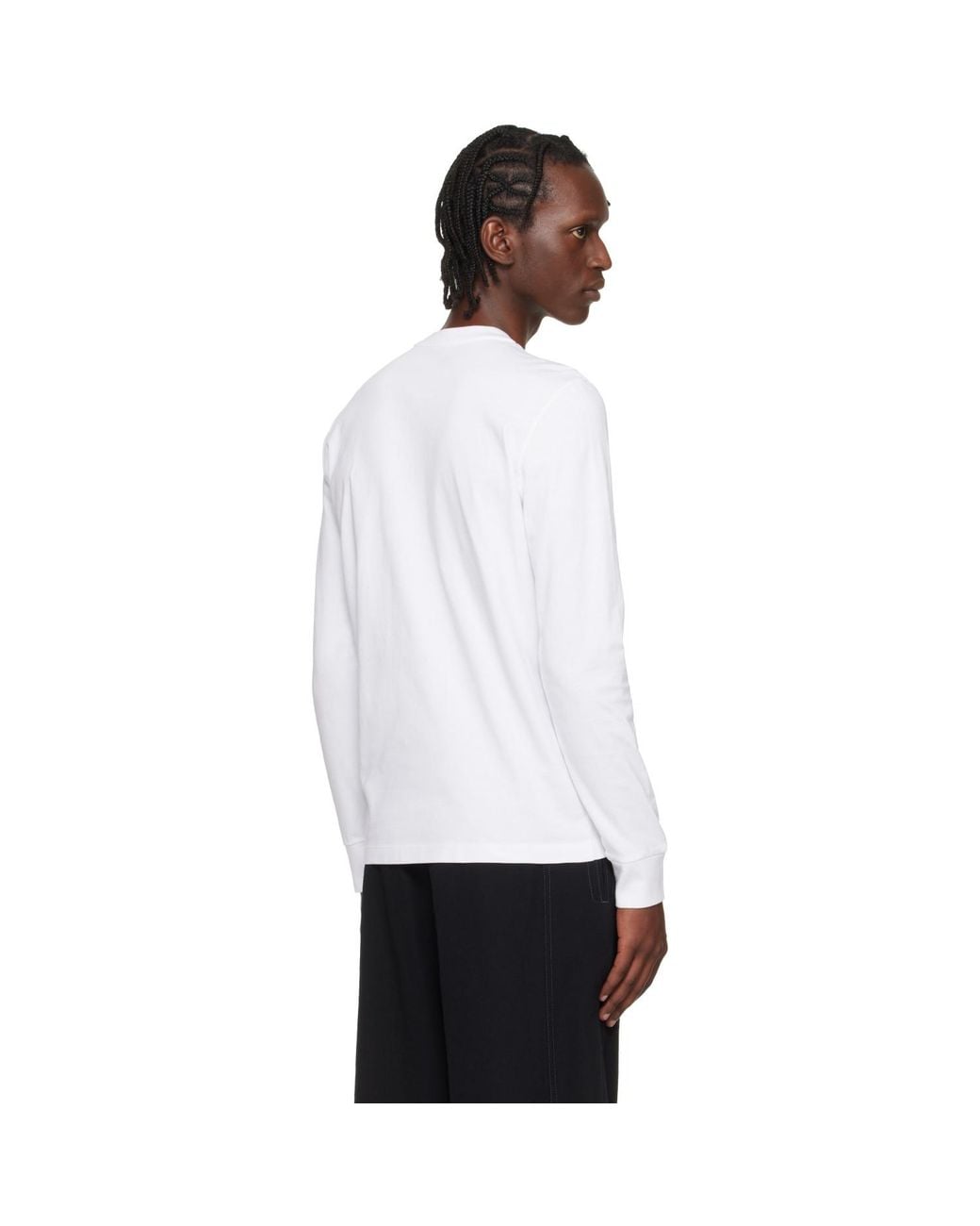 Moncler White Logo Cotton Sweatshirt for men