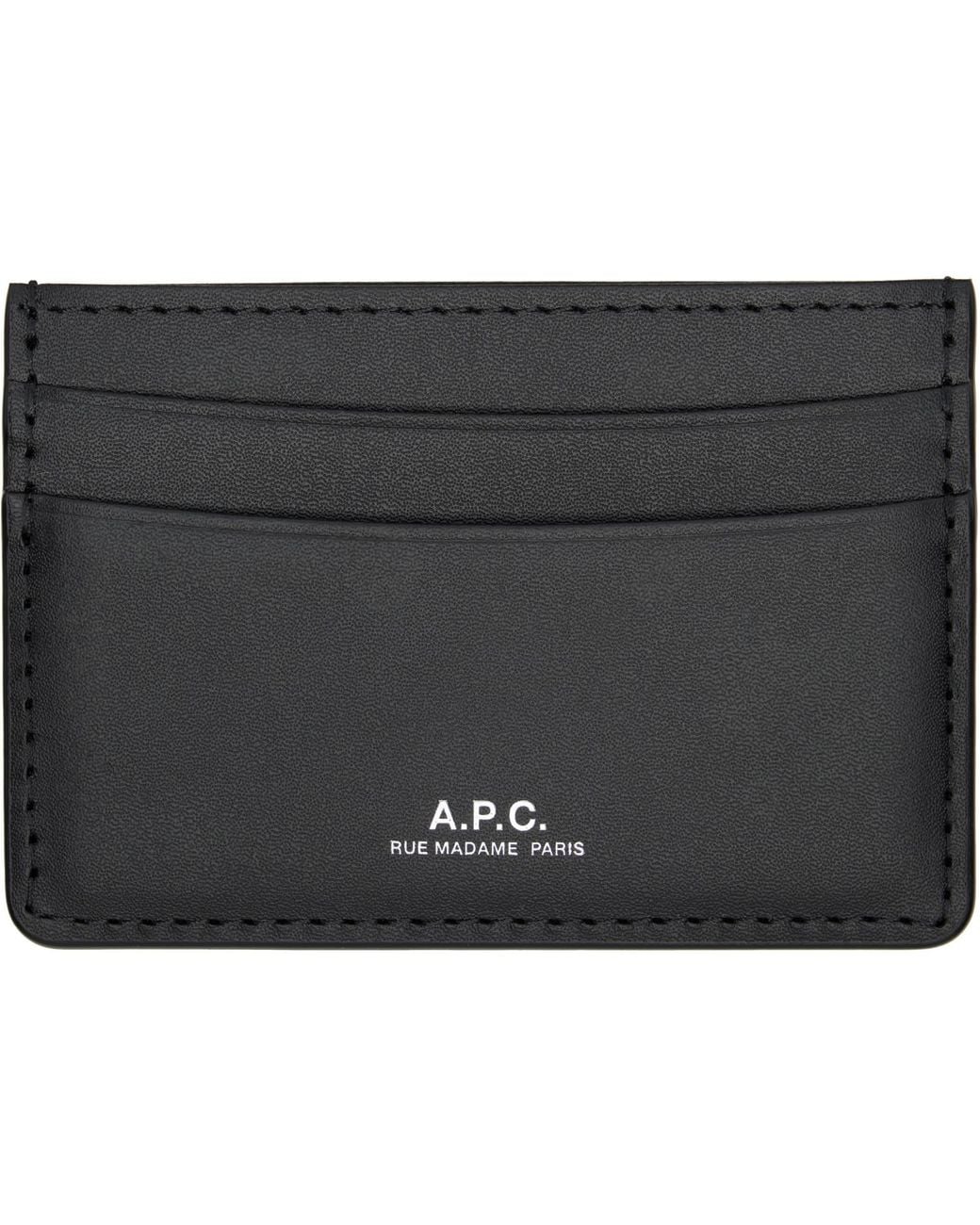 A.P.C. Black André Card Holder for men