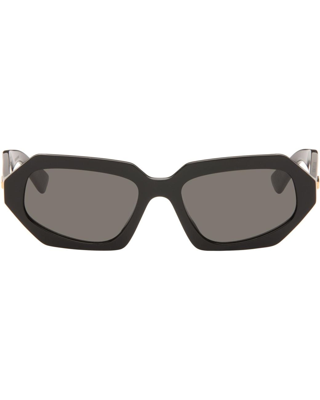 Bottega Veneta Gray Classic Oval Sunglasses for men