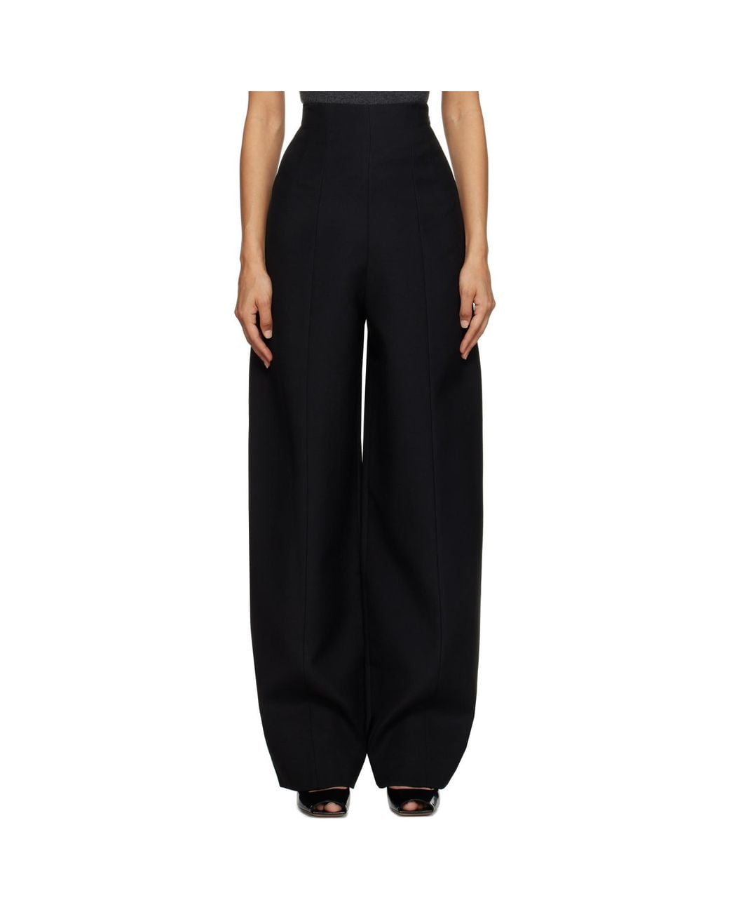 Khaite Black Lennerd Trousers