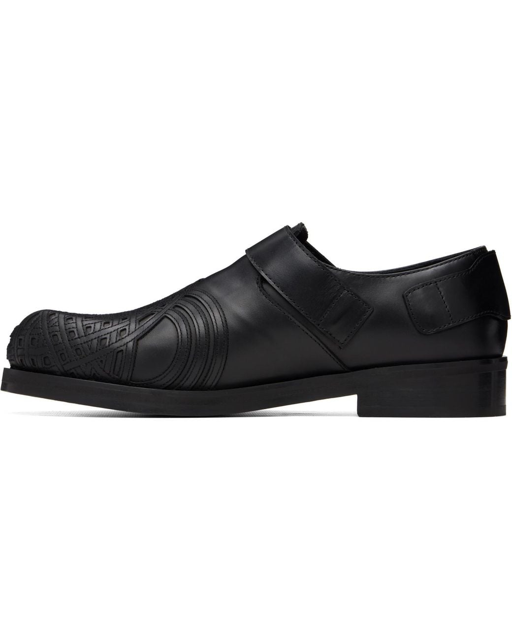 STEFAN COOKE Black Braided Biker Derbys for men