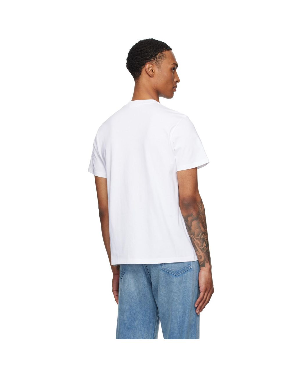 Moncler White Logo Cotton T-Shirt for men