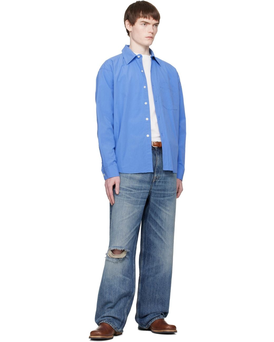 mfpen Blue Executive Shirt for men