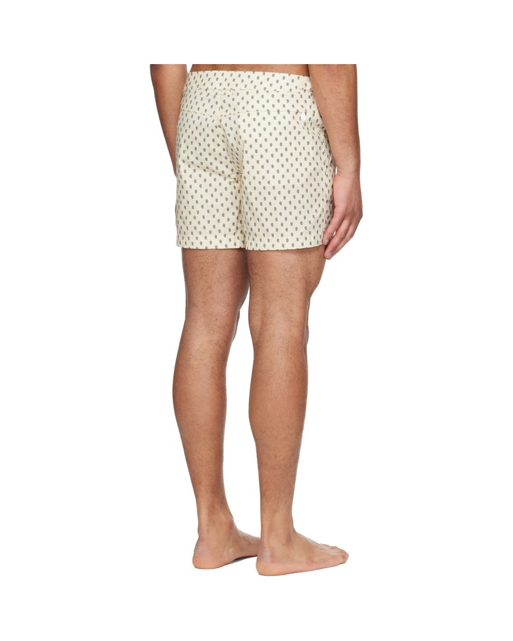 Tom Ford White Off- Paisley Print Nylon Swim Shorts for men