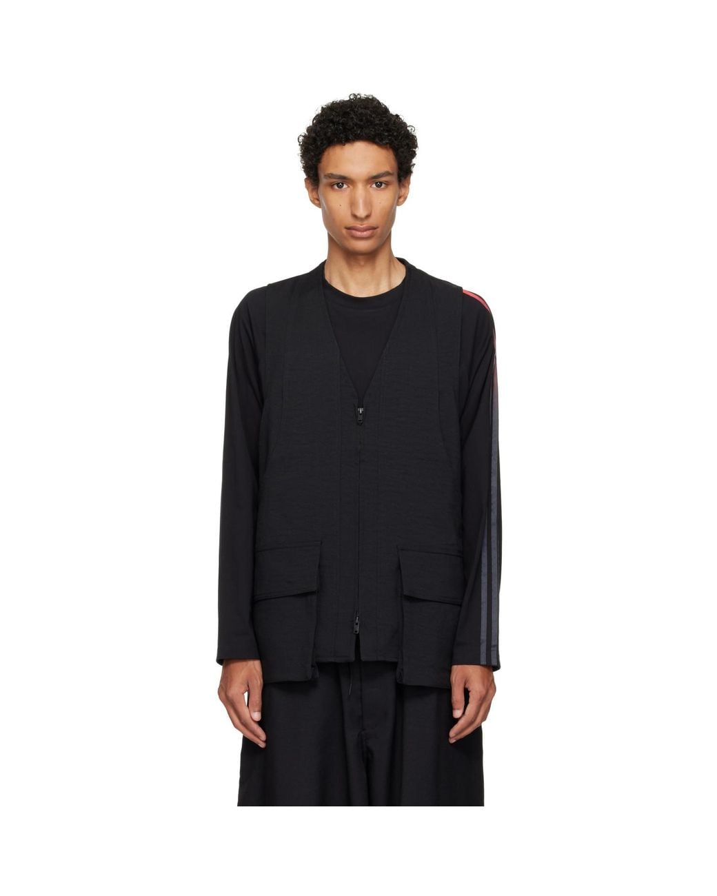 Y-3 Black Sport Uniform Pocket Vest for men