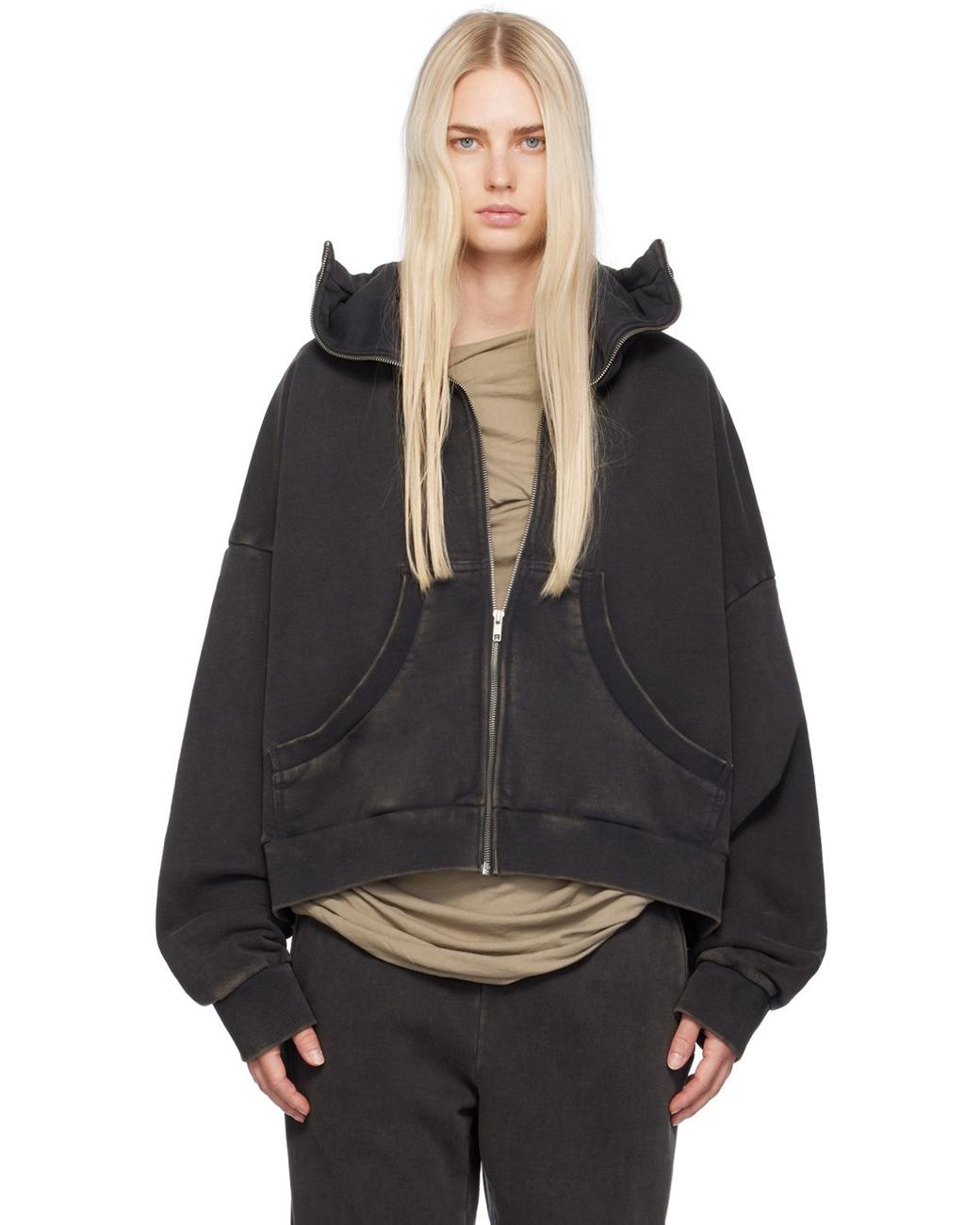 【Entire Studios】 FULL ZIP HOODIE BLACK S Full Zip hoodie in blue - Entire Studios | Mytheresa