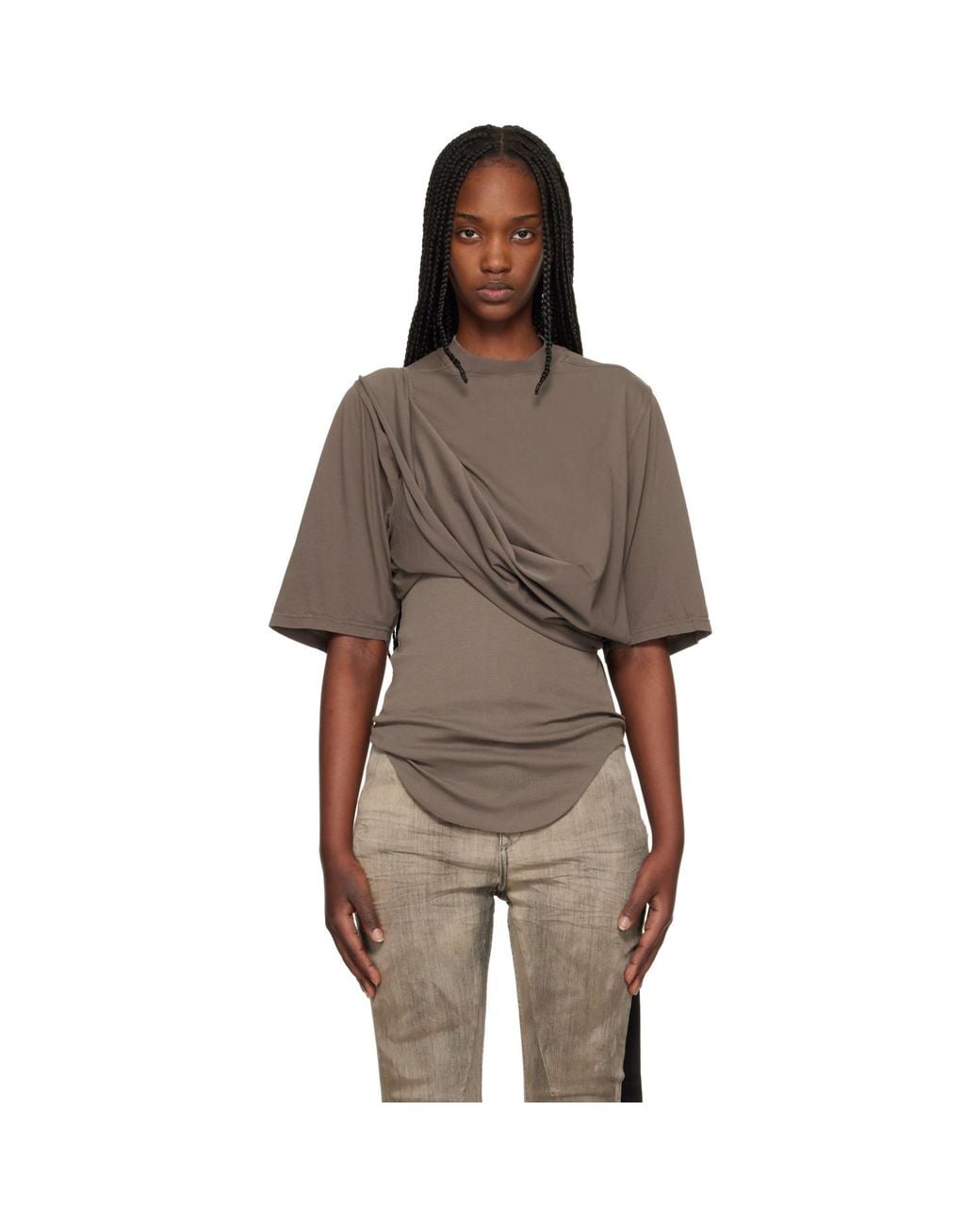 Rick Owens Multicolor Temple Jumbo Ss T-Shirt