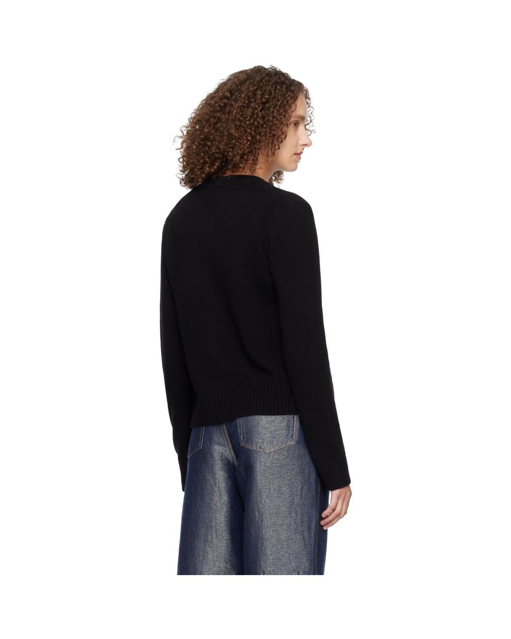 Ganni Black Wool Mix Cardigan