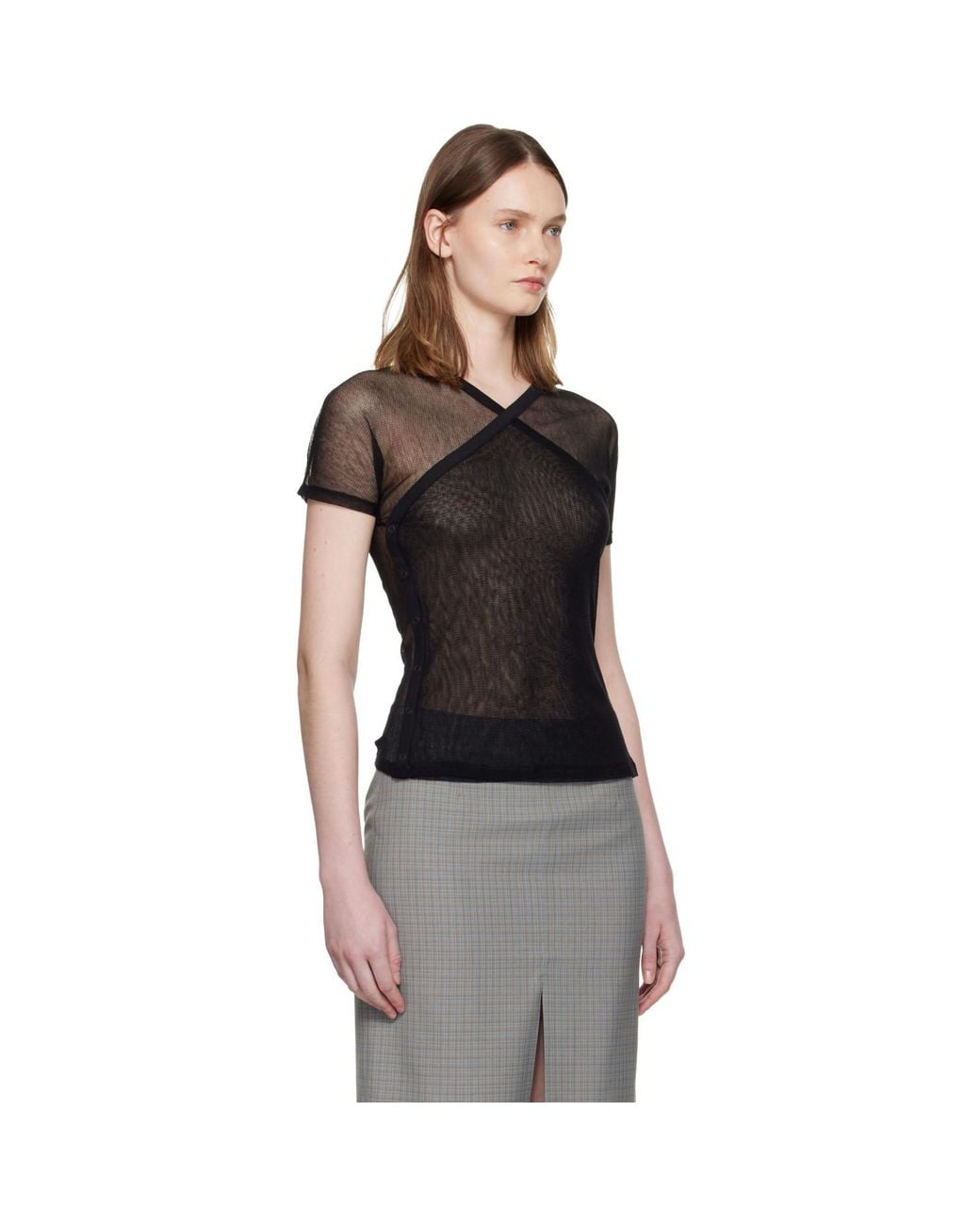 Paloma Wool Black Olimpia Mesh T-Shirt