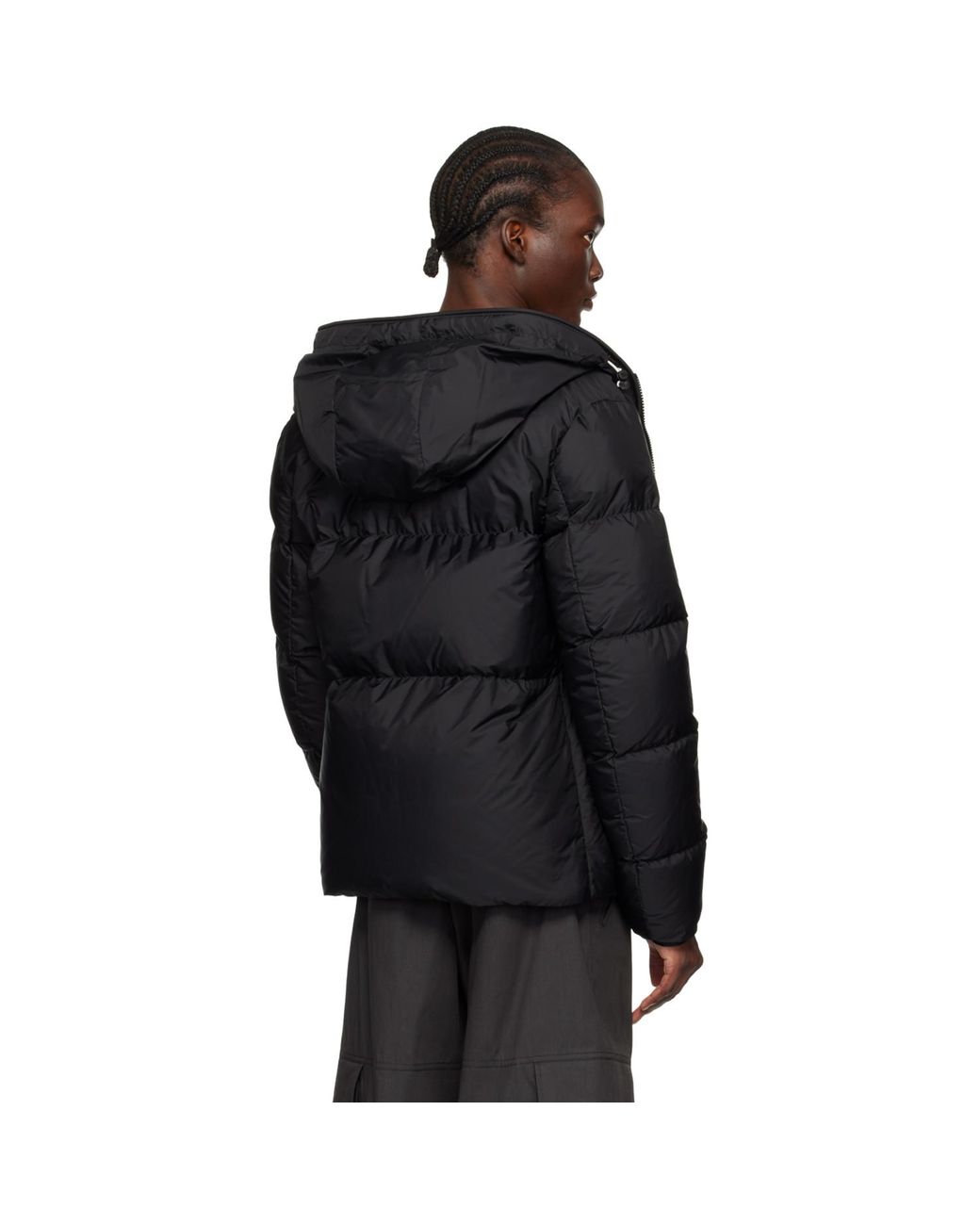 Moncler Black Montcla Paneled Hooded Jacket for men