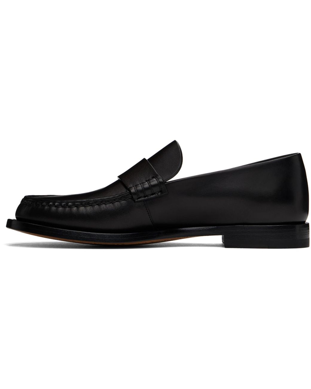 The Row Black Novus Loafers