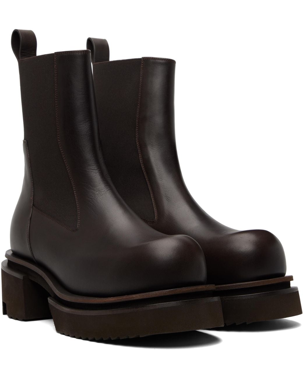 Rick Owens Black Temple Beatle Bogun Chelsea Boots for men