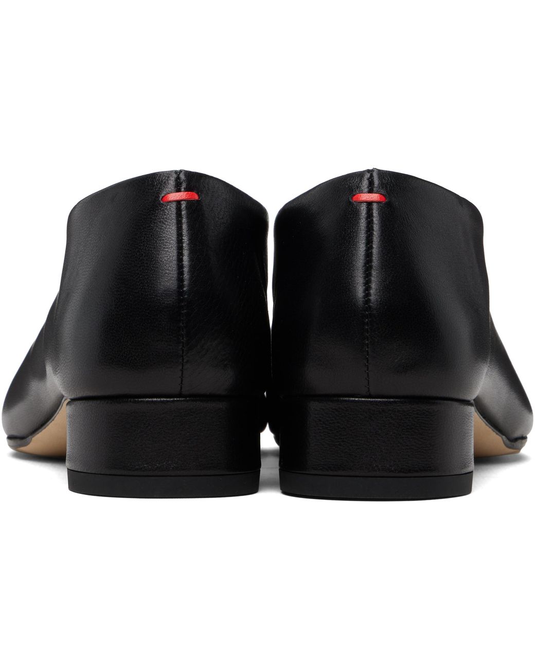 Aeyde Black Delia Low-Heeled Ballet Heels