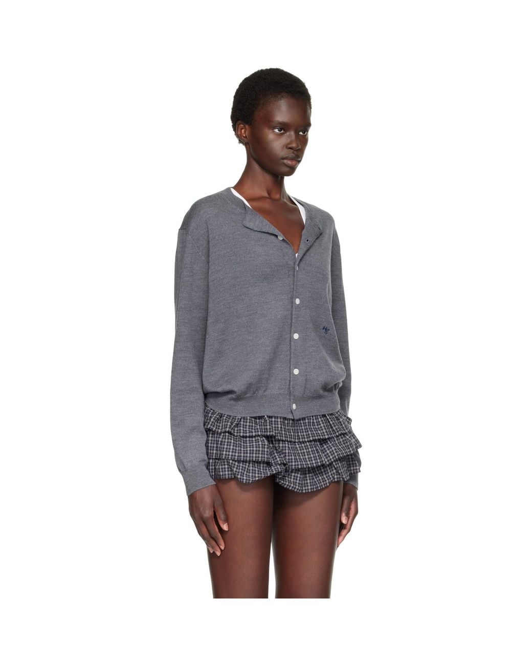 HOMMEGIRLS Gray Crew Cardigan