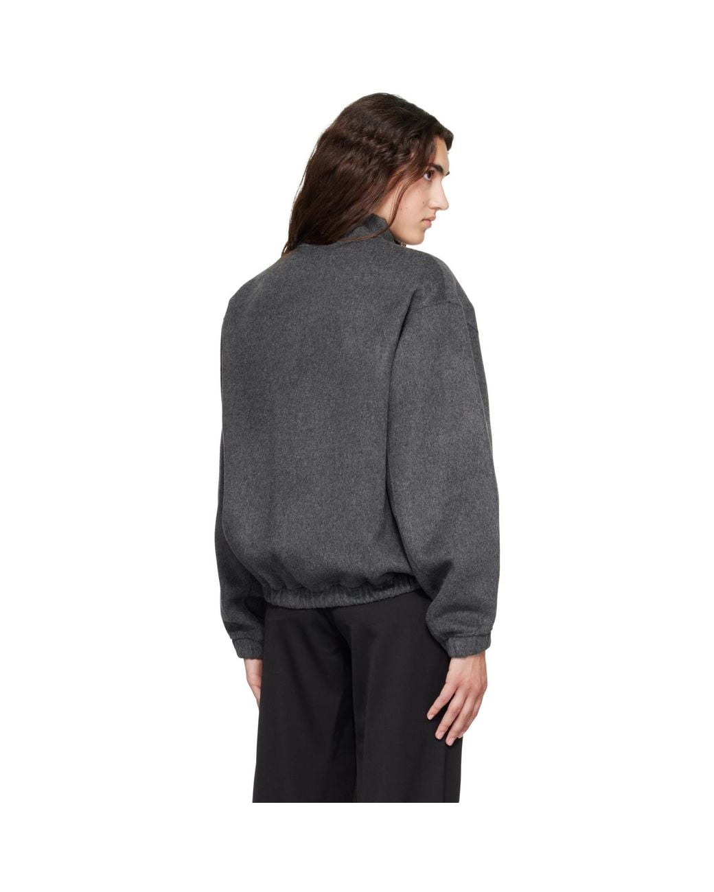 NOTHING WRITTEN Black Plaza Zip Blouson Jacket