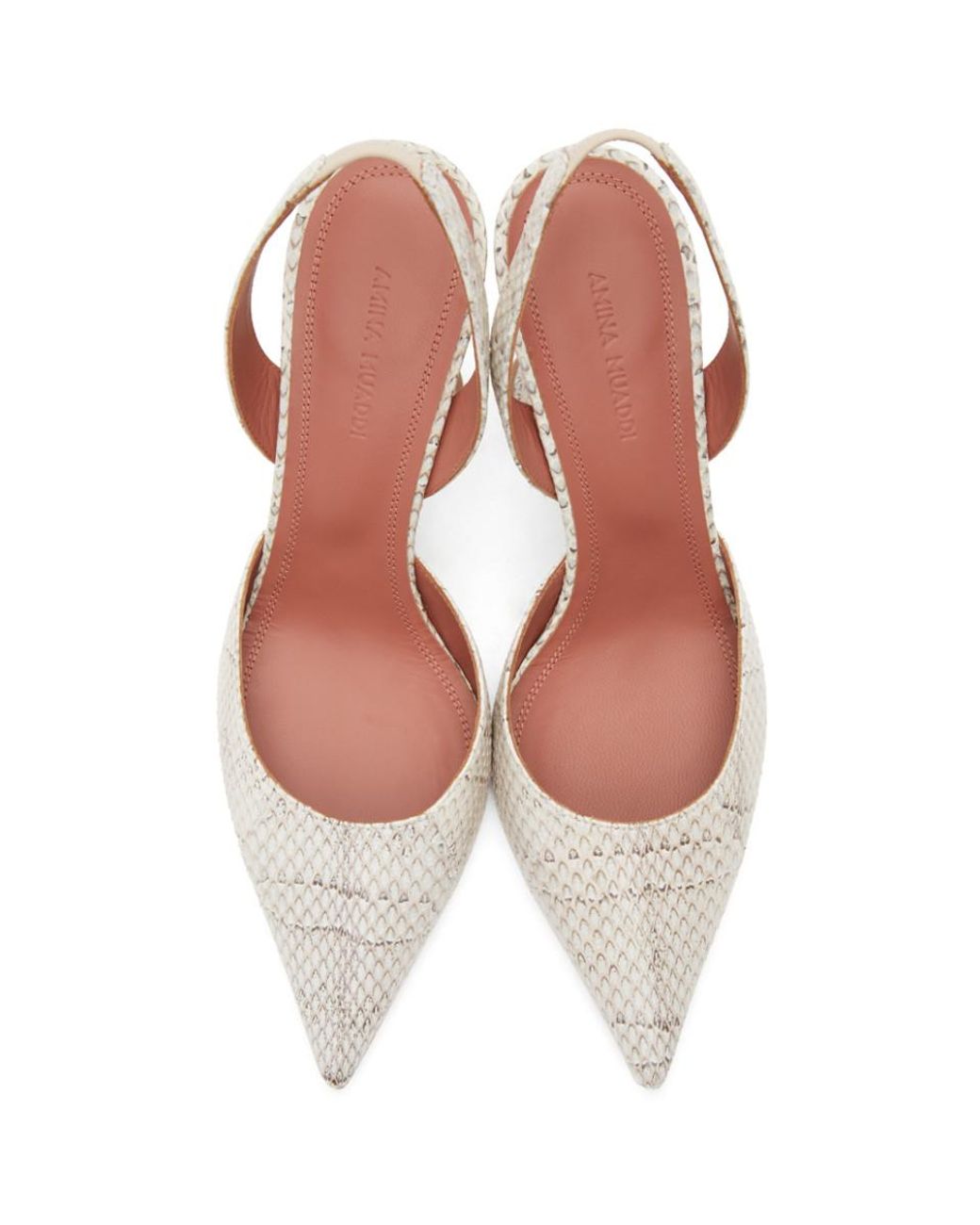 amina muaddi holli metallic slingback pumps