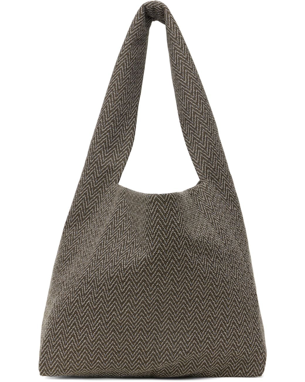 omar afridi PADDED TOTE BAG 22aw Omar Afridi Distorted Hand Bag