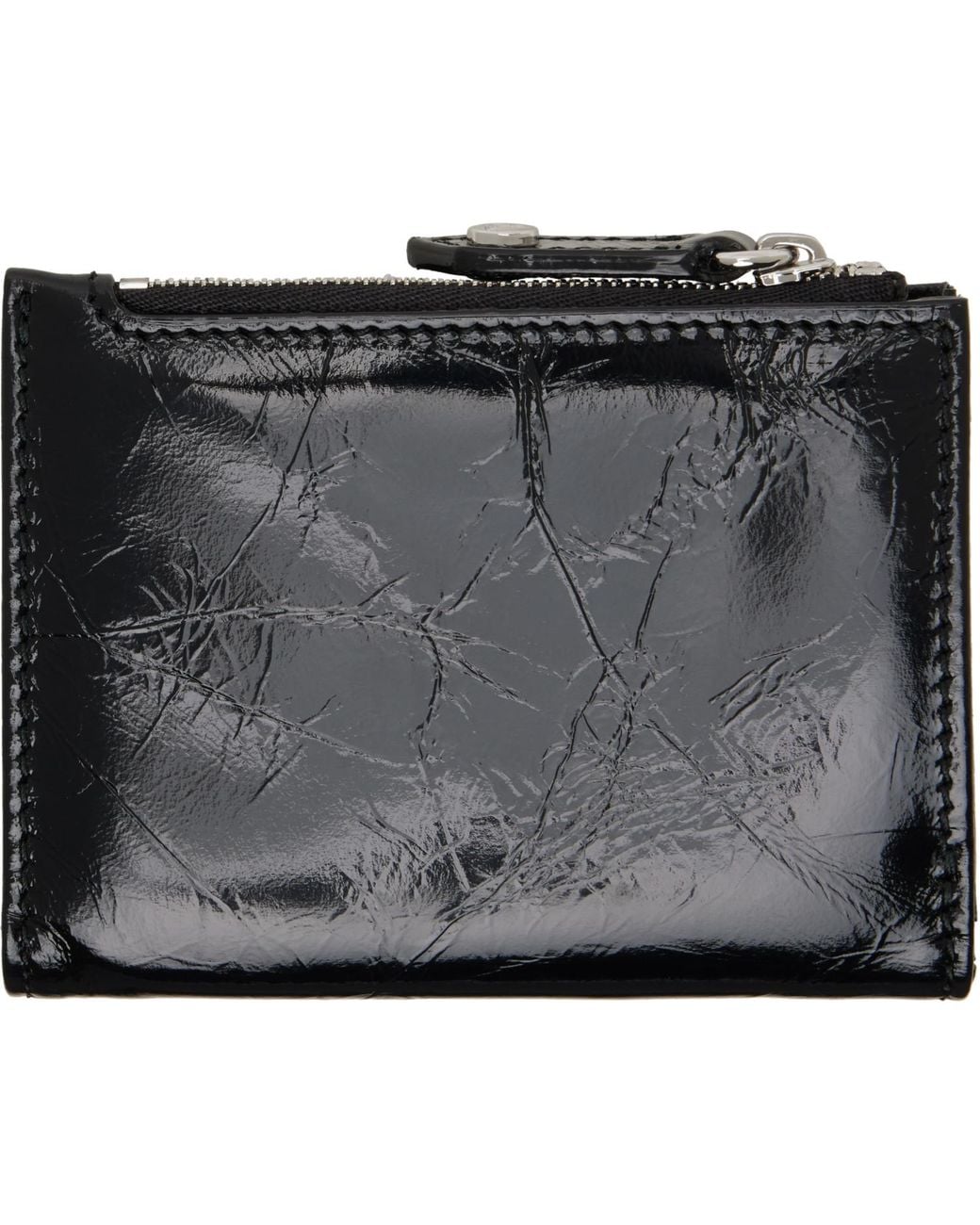 Vivienne Westwood Black Slim Flap Card Holder for men